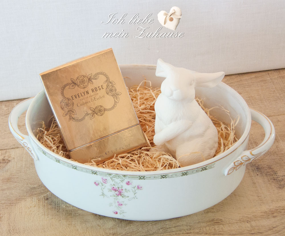 Blog - Osterkorb mit Crabtree & Evelyn Evelyn Rose & ovale Suppenschüssel "rose-antique" - Bild 2