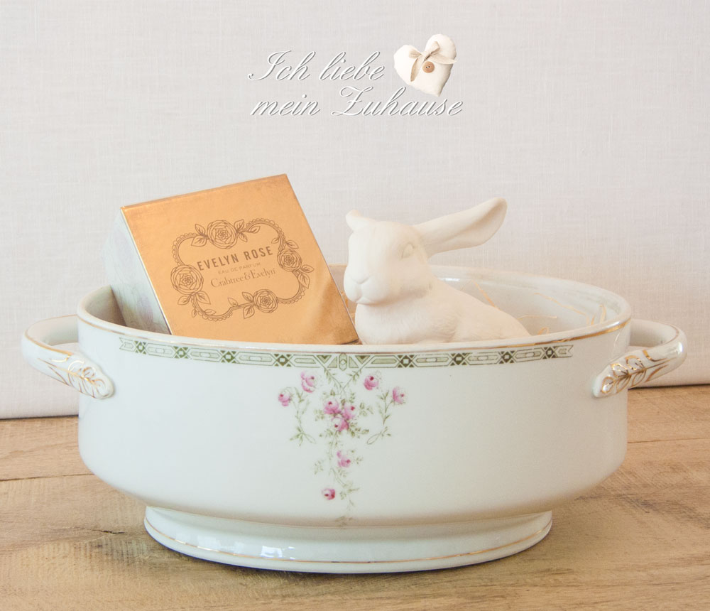 Blog - Osterkorb mit Crabtree & Evelyn Evelyn Rose & ovale Suppenschüssel "rose-antique" - Bild 3