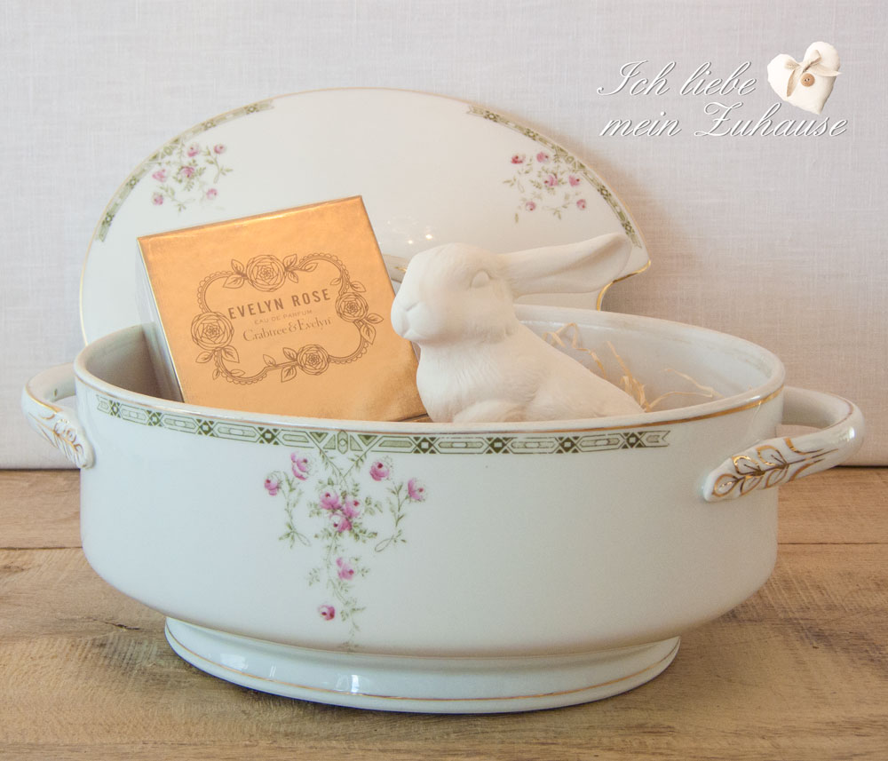 Blog - Osterkorb mit Crabtree & Evelyn Evelyn Rose & ovale Suppenschüssel "rose-antique" - Bild 5