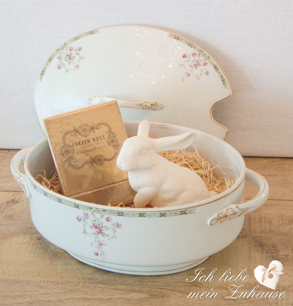 Blog - Osterkorb mit Crabtree & Evelyn Evelyn Rose & ovale Suppenschüssel "rose-antique" - Bild 6