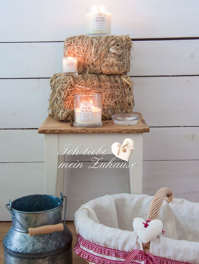 Blog - Bauernhof und Palm Beach Collection Duftkerzen - Strohballen, Milchkanne und Weidenkorb Chalet-Traum - Bild 5
