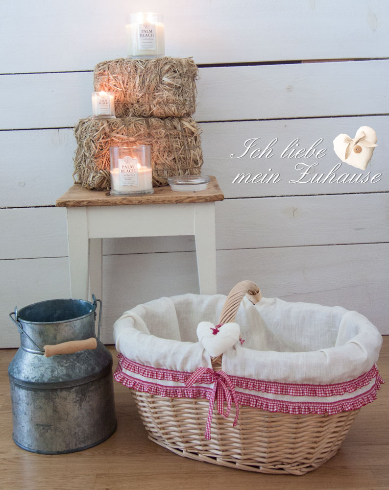 Blog - Bauernhof und Palm Beach Collection Duftkerzen - Strohballen, Milchkanne und Weidenkorb Chalet-Traum - Bild 8