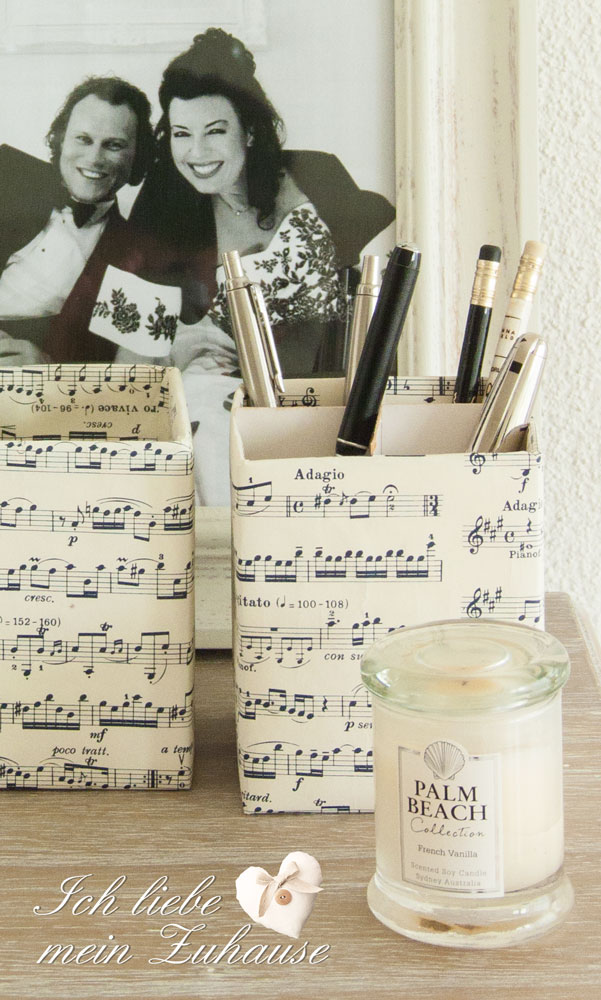 Blog - DIY mit Notenpapier - Lene Bjerre Windlicht Tradition Collection - Mammutbaum-Zapfen - Fotorahmen Augusta Collection - Bild 2