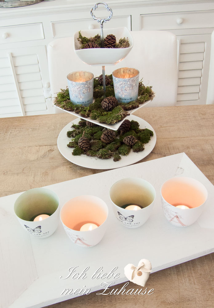 Blog - Muttertag - Geschenke - Lene Bjerre Teelicht Affair Collection - Teelicht Blue Mood Collection - Teelicht Christine Collection - Etagere cream white - Bild 1