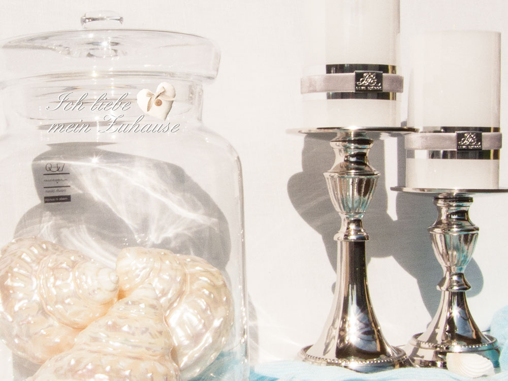 Blog - Seaside-Deko mit Bonbonniere mit Muscheln und Lene Bjerre Bellara Collection Kerzenständern - Bild 2