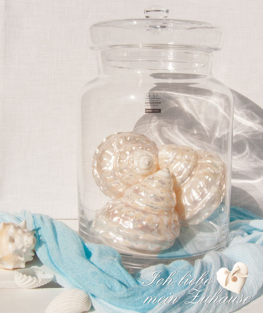 Blog - Seaside-Deko mit Bonbonniere mit Muscheln und Lene Bjerre Bellara Collection Kerzenständern - Bild 3