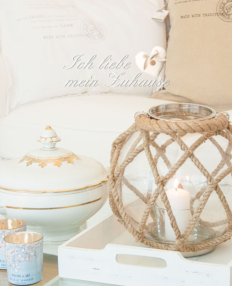 Blog - Strandfeeling mit Kissen von Lene Bjerre Wivia Collection 50x50 Camel und Ice-Blue 60x40 Weiss - Teelicht Blue Mood - Bild 8