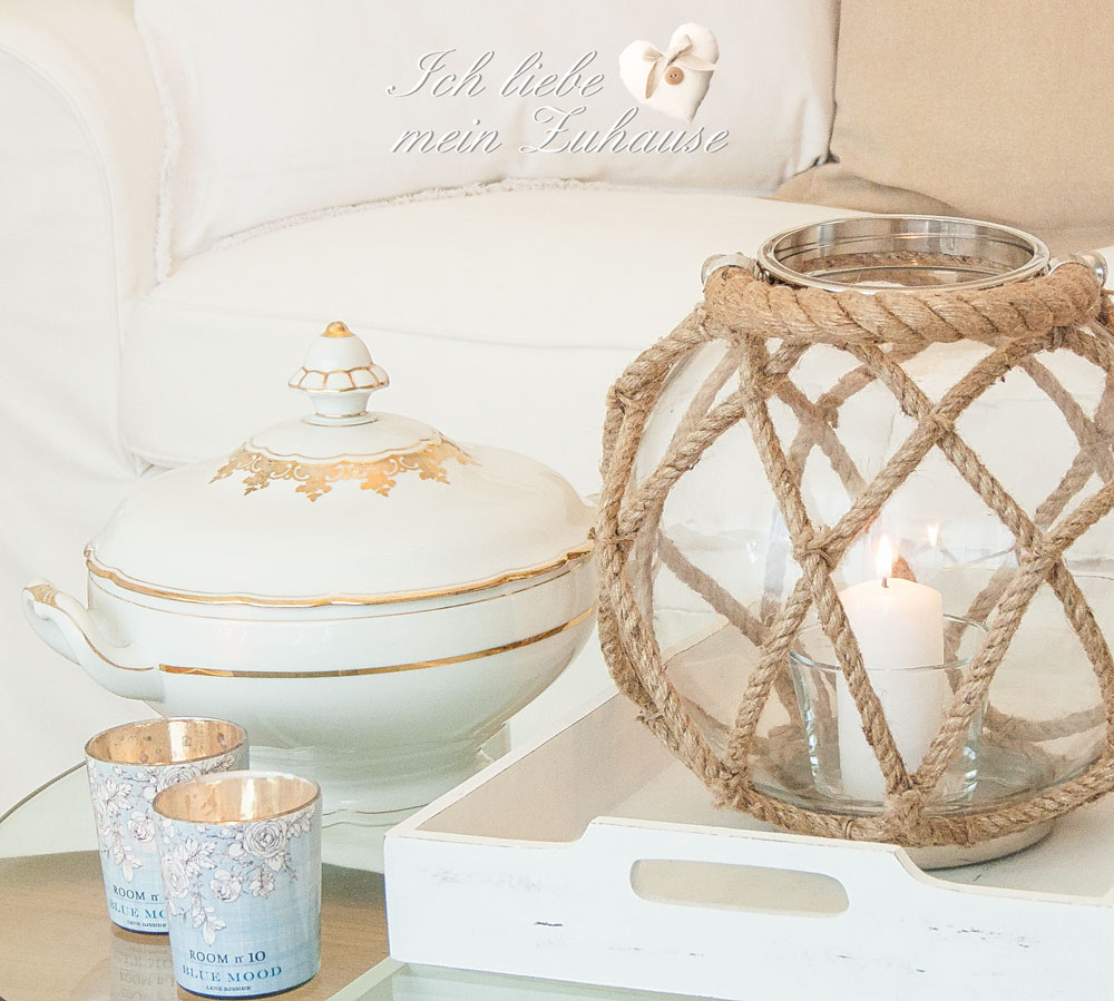 Blog - Strandfeeling mit Kissen von Lene Bjerre Wivia Collection 50x50 Camel und Ice-Blue 60x40 Weiss - Teelicht Blue Mood - Bild 9