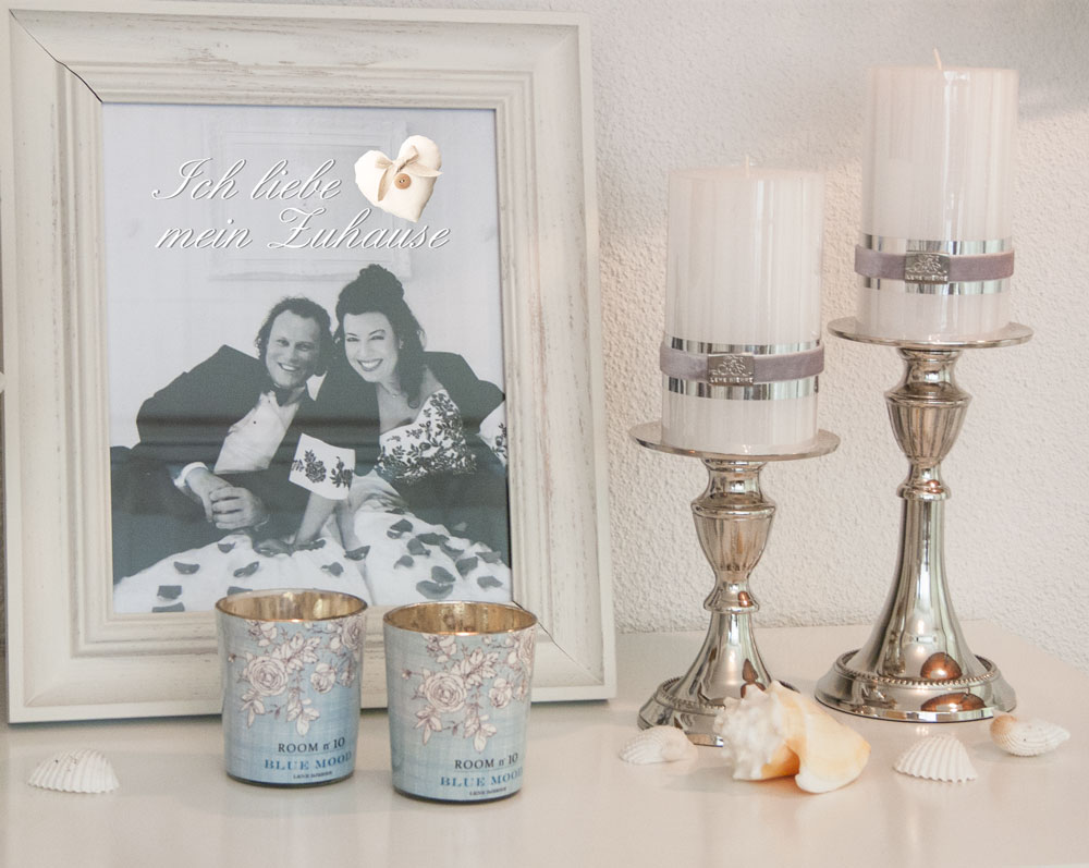 Blog - Wie dekoriere ich eine Kommode - Lene Bjerre Teelicht Blue Mood Collection - Keramiktopf Paulina - Duftsäckli mit Swarovski-Stein - Fotorahmen Augusta - Bild 6