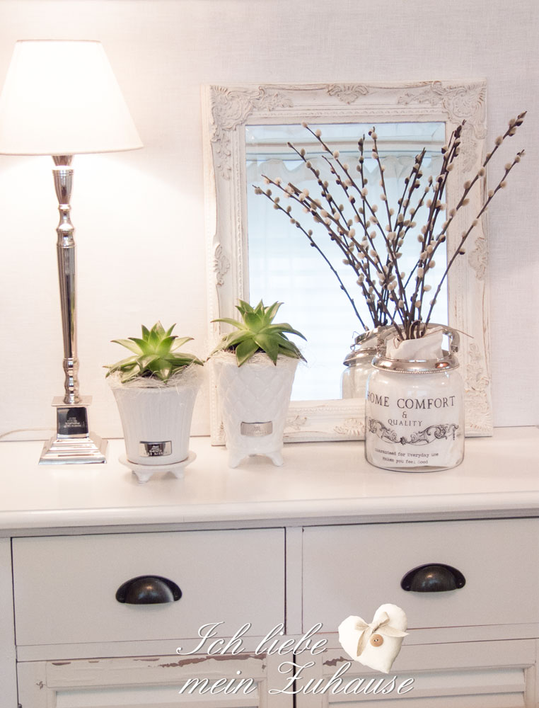 Blog - Wie dekoriere ich eine Kommode - Lene Bjerre Tischlampe Kerzenständer Windlicht Keramiktopf Teelicht - Bild 7