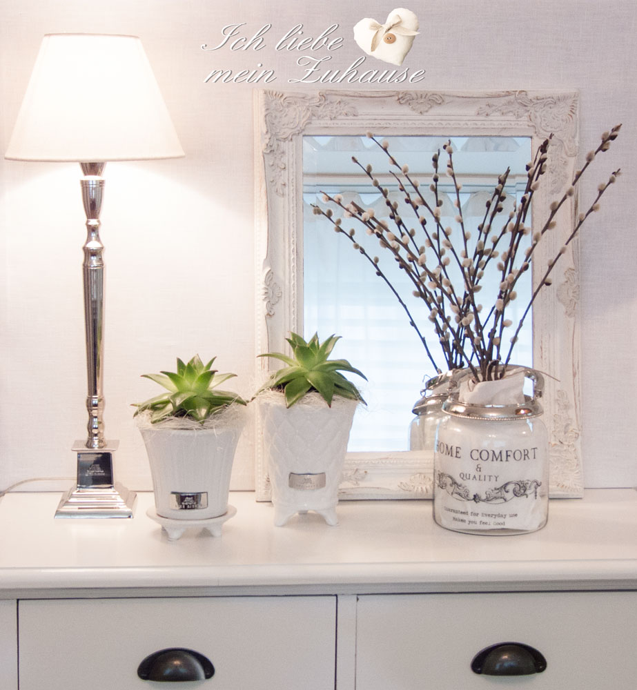 Blog - Wie dekoriere ich eine Kommode - Lene Bjerre Tischlampe Kerzenständer Windlicht Keramiktopf Teelicht - Bild 9