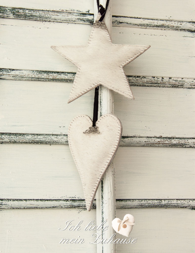 Blog - Adventsdekoration mit Lene Bjerre Hirschgeweih Christbaumkugeln Walnuss silber gold Fellherz Fellstern - Bild 7