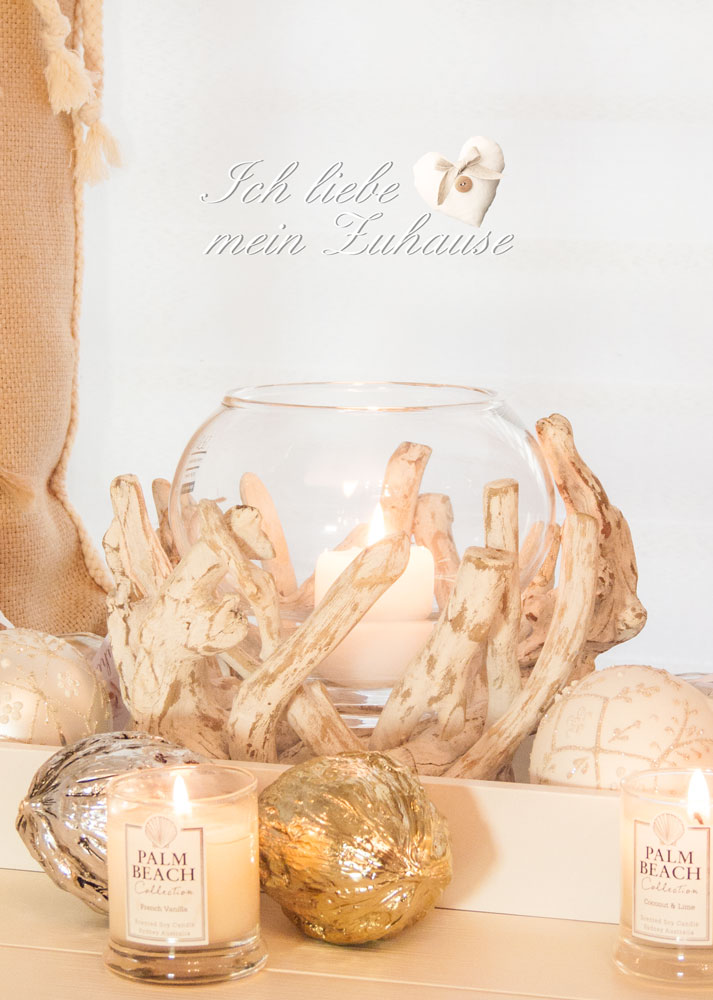 Blog - Weihnachten im Seaside-Stil mit Kissen Muscheln Palm Beach Collection Duftkerzen Nautilus Windlicht - Bild 4