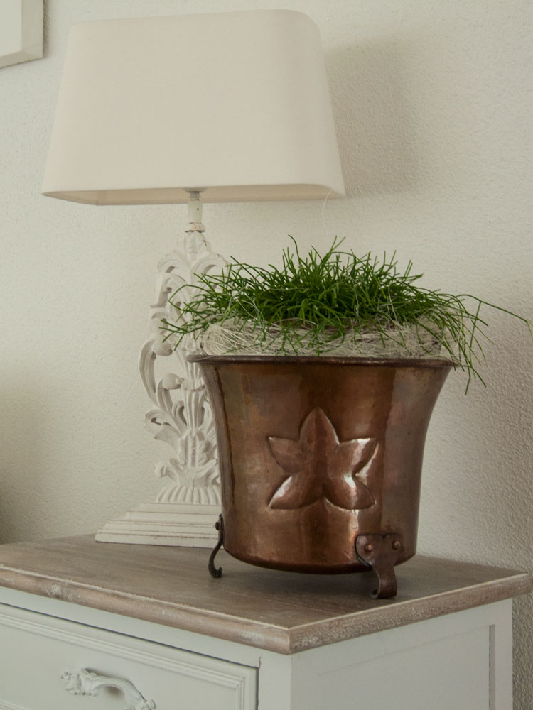 Blumentopf aus Kupfer