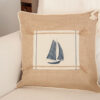 Dekokissen Segelschiff mit Kordel - Qualitätskissen mit gewobener Applikation