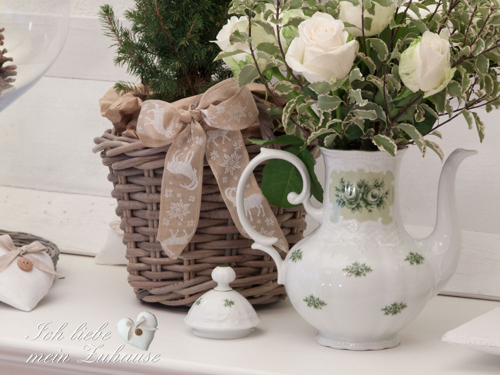 Blog-Eintrag Vintage Schätze - Kaffee- und Milchkrug "rose vert"