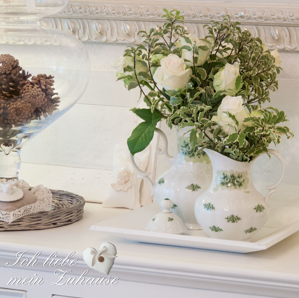 Blog-Eintrag Vintage Schätze - Kaffee- und Milchkrug "rose vert"