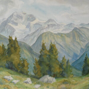Bettmeralp - Aquarell von Otto Ineichen (11793)