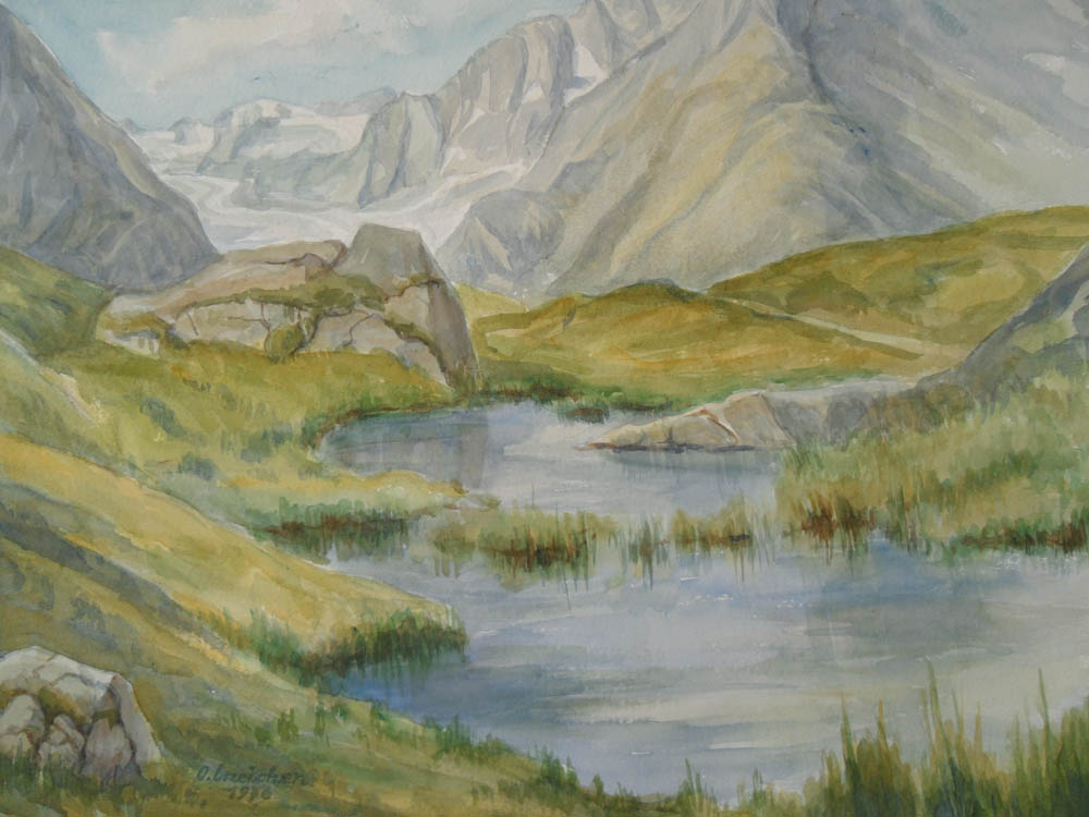 Engstlensee – Aquarell von Otto Ineichen (11799) Engstlensee - Aquarell von Otto Ineichen (11799)