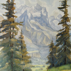 Mägisalp - Aquarell von Otto Ineichen (11863)