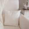 Leinenkissen mit weisser Spitze - Luxus Home Collection