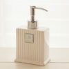 Lene Bjerre Monogram Stripe Bath Collection Seifenspender Weiss aus Keramik
