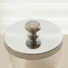 Lene Bjerre Tradition Bath Collection Dose aus Glas mit Deckel aus Stahl