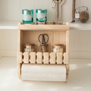 Holz-Küchenrollenhalter aus der Ich liebe mein Zuhause Collection / natur