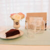Lene Bjerre - Glas-Teekanne und -Teebecher Honey aus der Agnes Collection