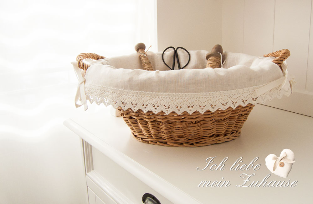 Blog - Weidenkorb Nähzauber mit Leinen und Spitzen - Bild 1