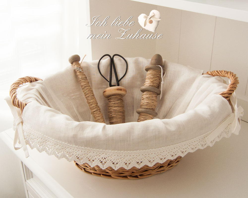 Blog - Weidenkorb Nähzauber mit Leinen und Spitzen - Bild 2