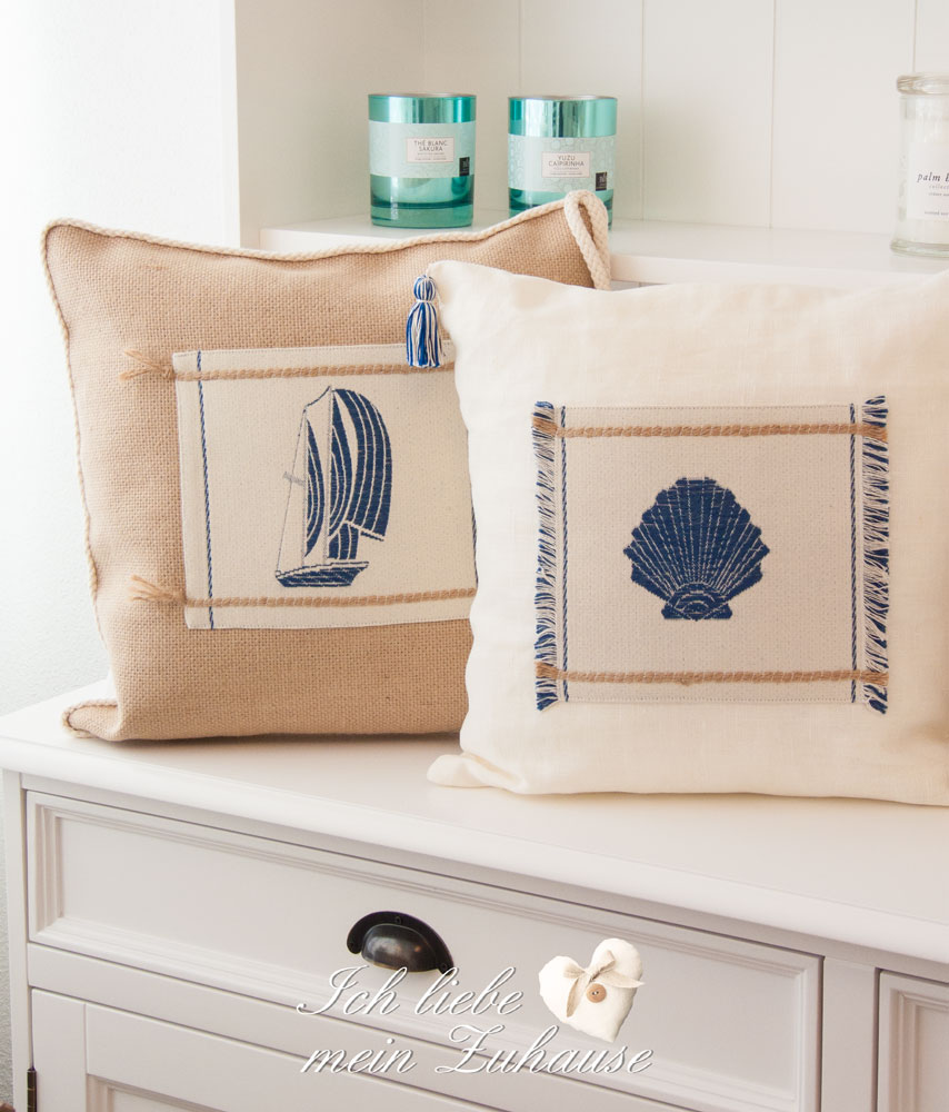 Blog - Lene Bjerre Bilderrahmen im Landhausstil und Kissen und Muscheln im Seaside-Stil - Bild 5