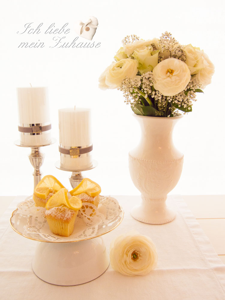 Blog - Zitronen-Muffin im Landhausstil mit Lene Bjerre Kerzenständer Keramik-Vase - Bild 1