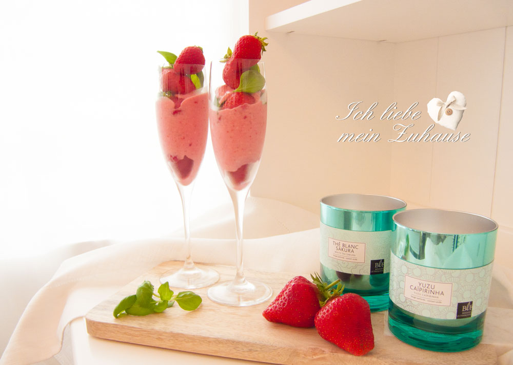 Blog - Erdbeer-Eis mit Basilikum - Duftkerzen von Bougies la Francaise und Lene Bjerre - Bild 1