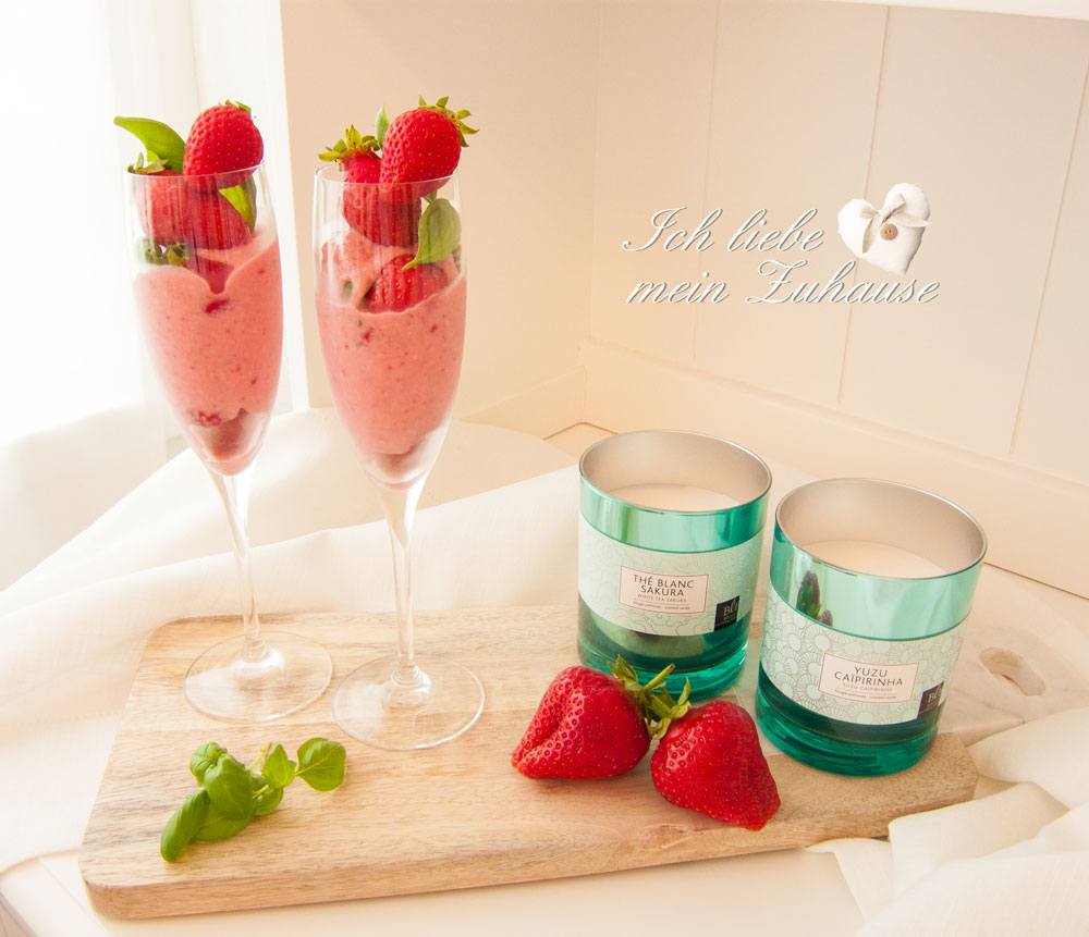 Blog - Erdbeer-Eis mit Basilikum - Duftkerzen von Bougies la Francaise und Lene Bjerre - Bild 3