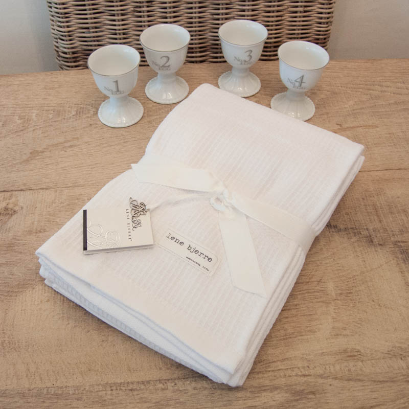 Lene Bjerre - Geschirrtuch-Set weiss aus der Emmeline Collection