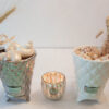 Lene Bjerre - Keramiktopf silber und weiss aus der Precious Collection / medium