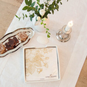 Lene Bjerre - Papier-Servietten aus der Camia Collection / 33x33cm, weiss-gold