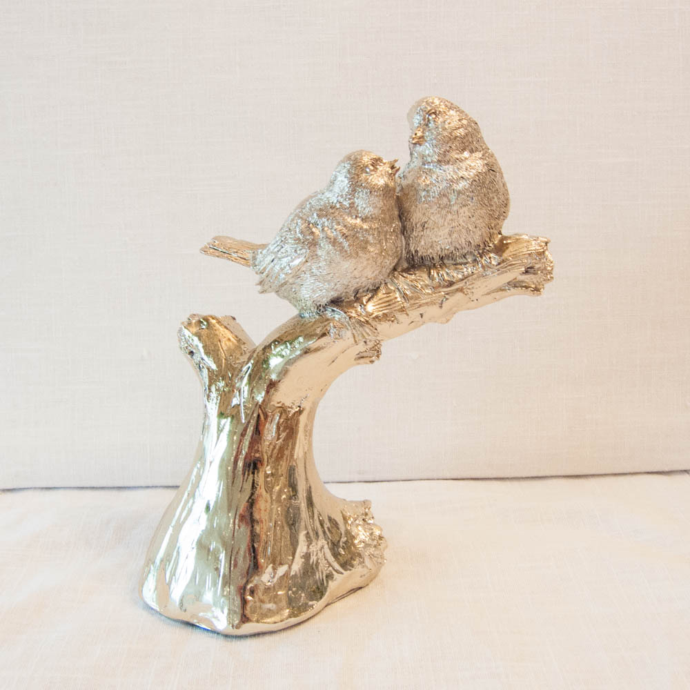 Lene Bjerre - 2 Vögel auf dem Ast aus der Serafina Collection / light - gold