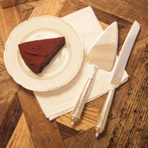 Edzard - Tortenheber und Tortenmesser / silber