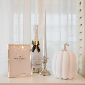 Lene Bjerre - 1 Paar Candle Laquer Collection Kerzen / silber