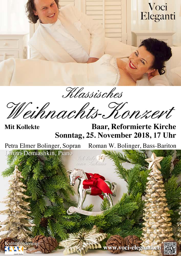 Voci Eleganti - Klassisches Weihnachts-Konzert in Baar am 25. November 2018