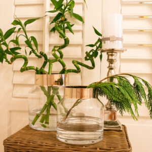 Edzard-Vase Gabi mit Platinrand/large,small