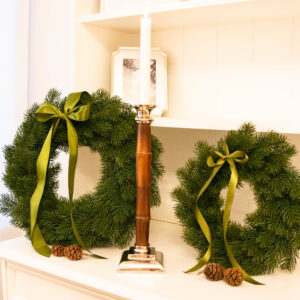 Edzard-Kerzenständer Holm, large/Bambus/versilbert und anlaufgeschützt