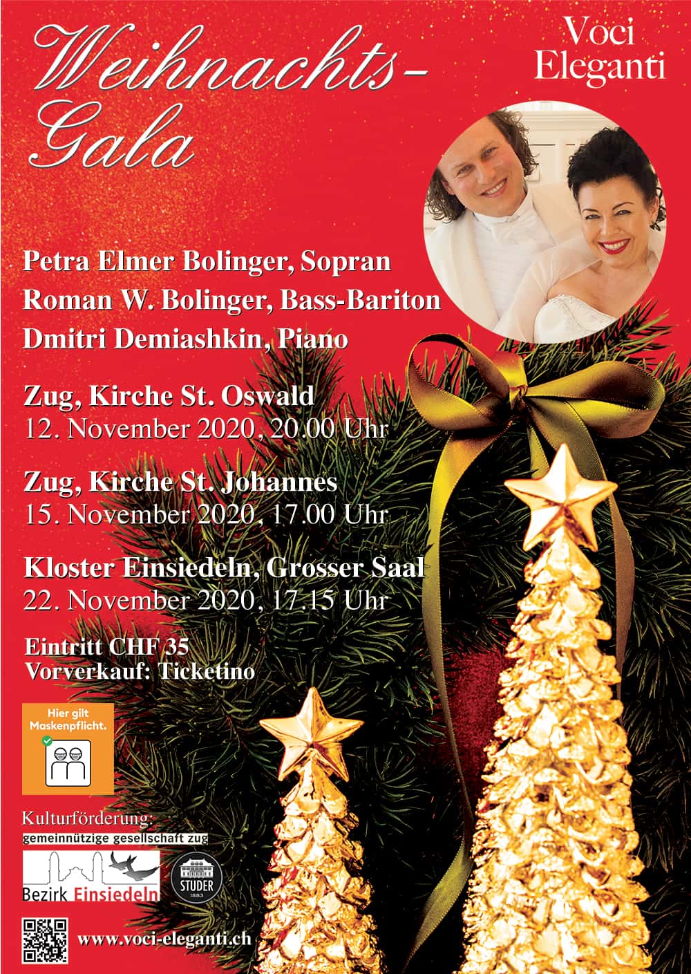 Voci Eleganti - Weihnachts-Gala 2020 - Flyer