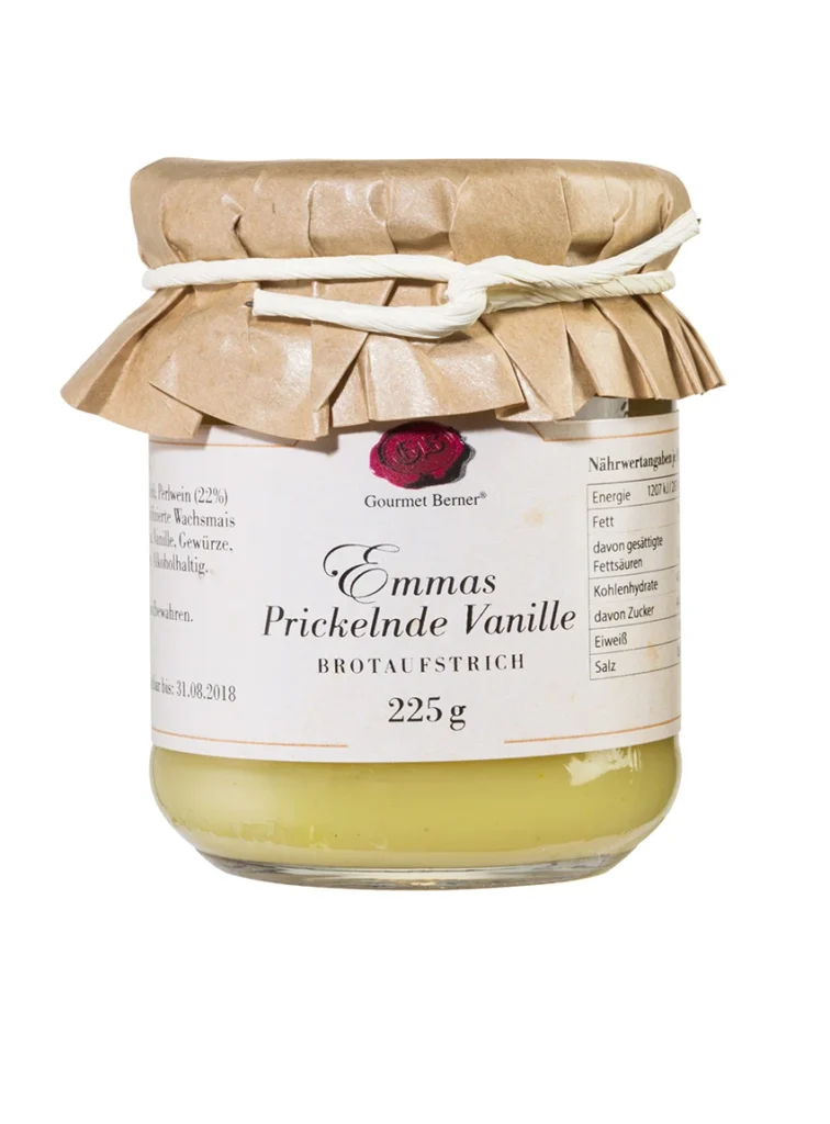 Gourmet Berner - Emmas Prickelnde Vanille - Brotaufstrich im Glas