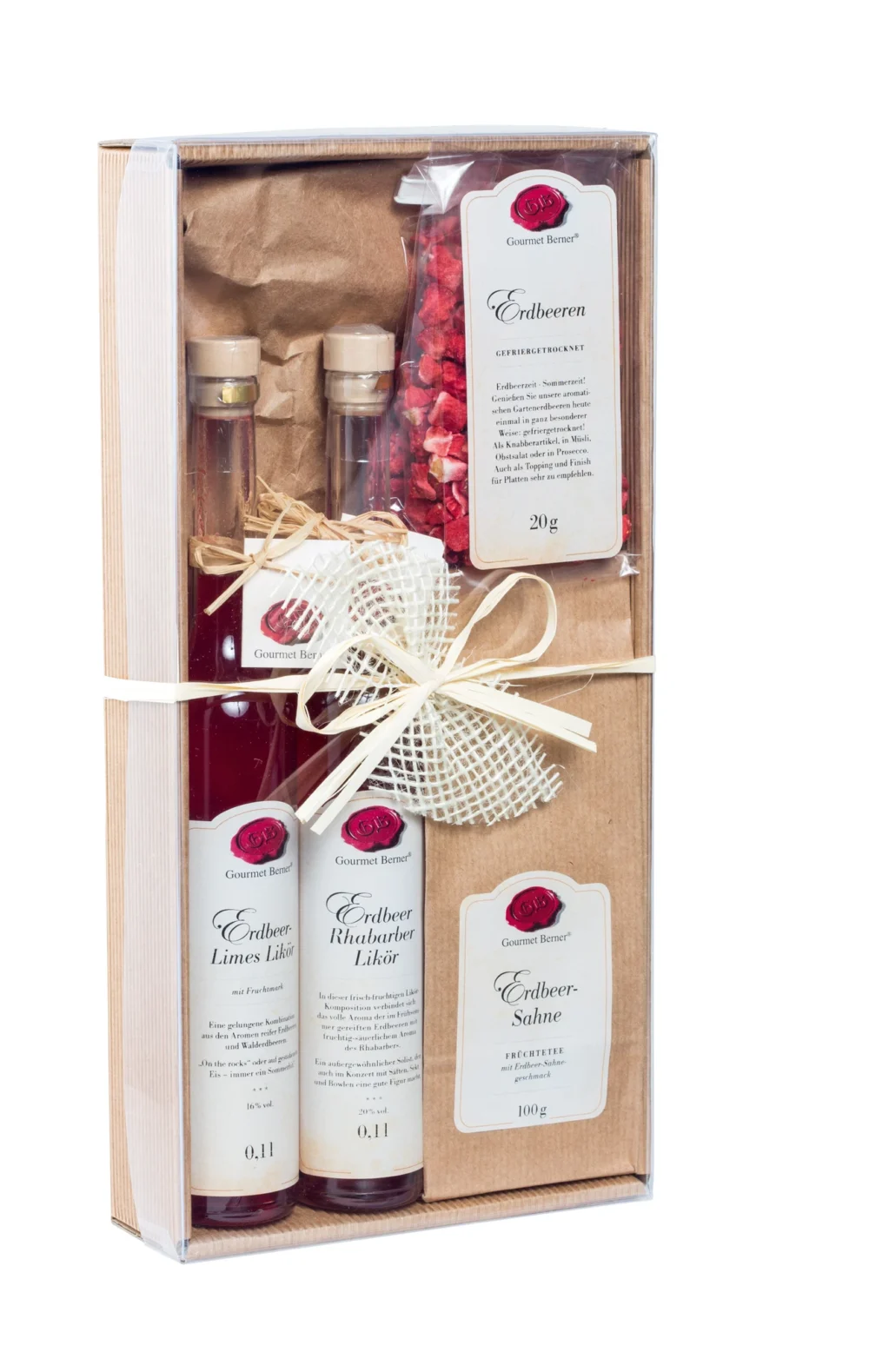 Gourmet Berner - Geschenkset im Präsentkarton Erdbeertraum