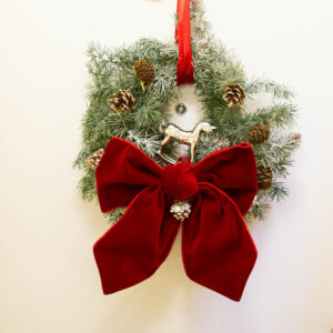 Dekomasche Chalet-Romantik roter Samt