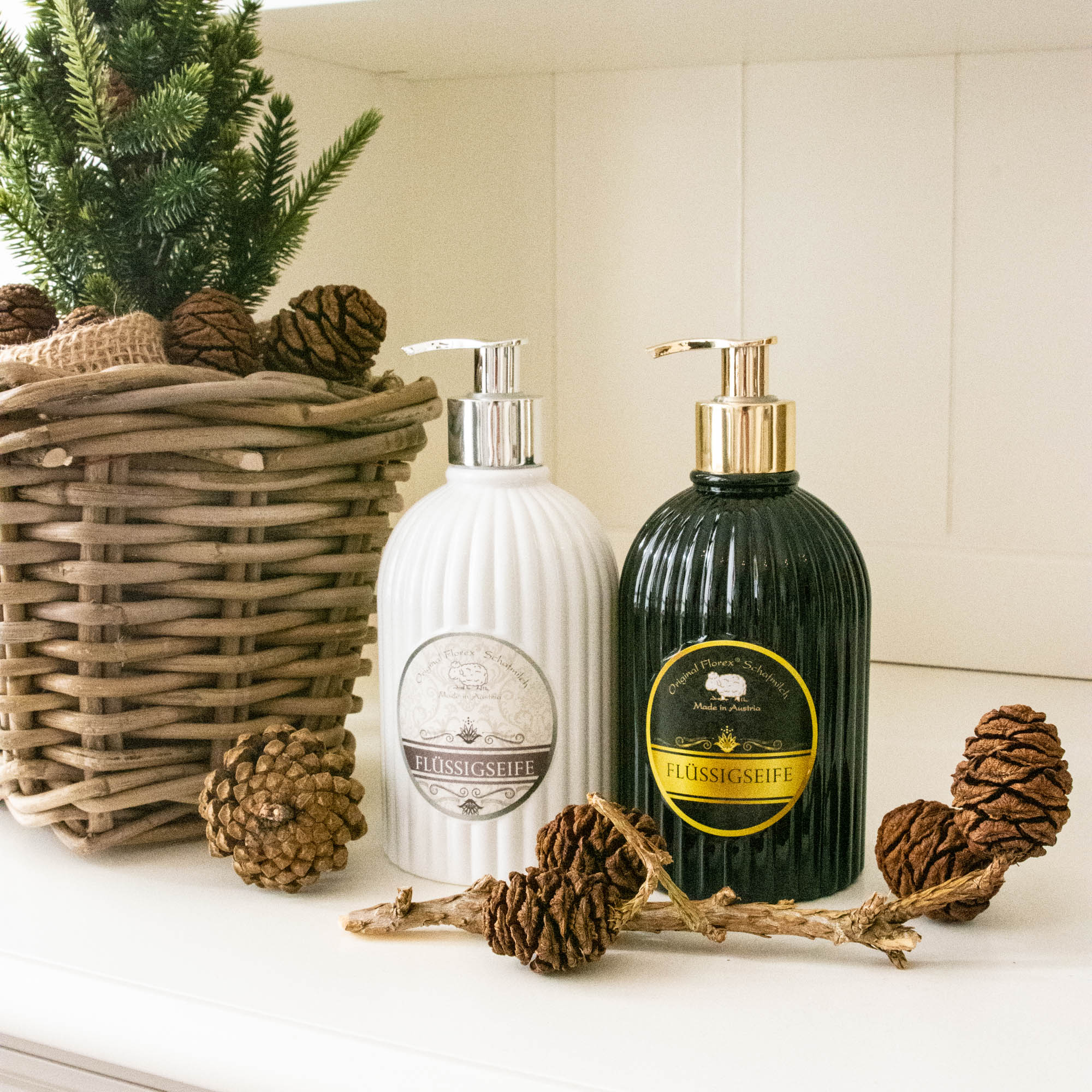 Flüssigseifen-Set Luxus-Edition Black & White