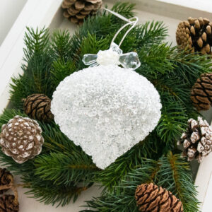 Lene Bjerre – Christbaumschmuck Ornament Cristelle /weiss